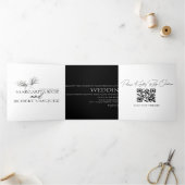 Invitation Trois Volets Lily Floral Mariage de script (Intérieur)