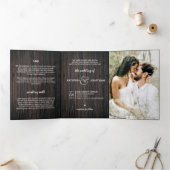 Invitation Trois Volets Love Laughter Happily Ever Après 2 Photo Mariage (Intérieur)