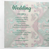 Invitation Trois Volets Lovely Modern Floral Mariage (Intérieur en premier)