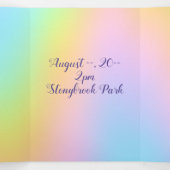 Invitation Trois Volets Magnificent Pastel Rainbow Wedding (Intérieur au milieu)