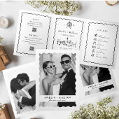 Invitation Trois Volets Main Draky Photo Code QR RSVP mariage