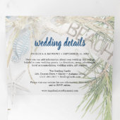 Invitation Trois Volets Mariage à thème de plage moderne (Intérieur en premier)