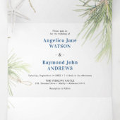 Invitation Trois Volets Mariage à thème de plage moderne (Intérieur au milieu)