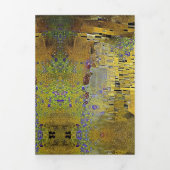 Invitation Trois Volets Mariage Abstrait Gold Leaf (Page de couverture)