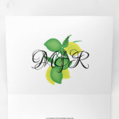 Invitation Trois Volets Mariage Bold Lemon Limoncello (Intérieur en premier)