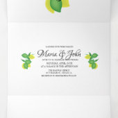 Invitation Trois Volets Mariage Bold Lemon Limoncello (Intérieur au milieu)