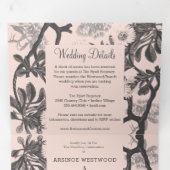 Invitation Trois Volets Mariage botanique charmant (Intérieur en premier)