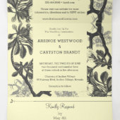 Invitation Trois Volets Mariage botanique de charme (Intérieur au milieu)