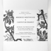 Invitation Trois Volets Mariage botanique de charme (Intérieur au milieu)