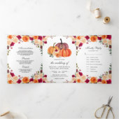 Invitation Trois Volets Mariage Citrouille de Burange et de Bourgogne (Intérieur)