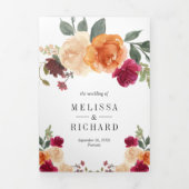 Invitation Trois Volets Mariage Citrouille de Burange et de Bourgogne (Page de couverture)