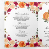 Invitation Trois Volets Mariage Citrouille de Burange et de Bourgogne (Intérieur en premier)