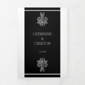 Invitation Trois Volets Mariage classique à deux couleurs (Page de couverture)