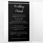 Invitation Trois Volets Mariage classique à deux couleurs (Intérieur en premier)