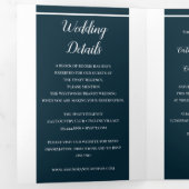 Invitation Trois Volets Mariage classique à deux couleurs (Intérieur en premier)