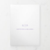 Invitation Trois Volets Mariage classique Lilac élégant (Page de couverture)