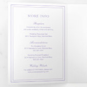 Invitation Trois Volets Mariage classique Lilac élégant (Intérieur en premier)