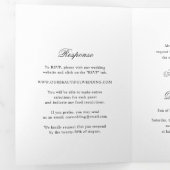 Invitation Trois Volets Mariage Classique Noir et Blanc Propre (Intérieur en premier)