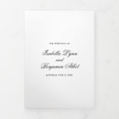 Invitation Trois Volets Mariage classique traditionnel noir et blanc (Page de couverture)