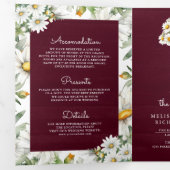 Invitation Trois Volets Mariage Code QR Pot Mason Fleurs des Champs en Boi (Intérieur en premier)