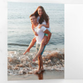 Invitation Trois Volets Mariage d'Aloha Tropical Beach (Intérieur en premier)