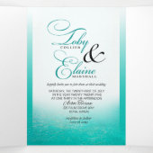 Invitation Trois Volets Mariage d'Aloha Tropical Beach (Intérieur au milieu)