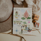 Invitation Trois Volets Mariage d'aquarelle San Miguel de Allende