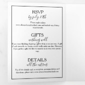 Invitation Trois Volets Mariage de automne de tournesol rustique (Intérieur en premier)