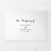 Invitation Trois Volets Mariage de calligraphie moderne (Page de couverture)
