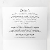 Invitation Trois Volets Mariage de calligraphie moderne (Intérieur en premier)