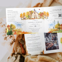 Mariage de chapelle d'automne rustique