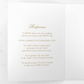 Invitation Trois Volets Mariage de classe Gold Clean (Intérieur en premier)