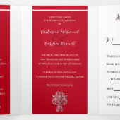 Invitation Trois Volets Mariage de Classy Two Color (Intérieur au milieu)