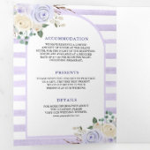 Invitation Trois Volets Mariage de code QR Citrouille Rose Lavender (Intérieur en premier)
