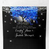 Invitation Trois Volets Mariage de feuilles cardiaques tri-pliées élégant  (Intérieur en premier)