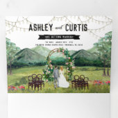 Invitation Trois Volets Mariage de la forêt rustique (Intérieur en premier)