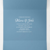Invitation Trois Volets Mariage de la scène de neige des pins de Noël (Intérieur au milieu)