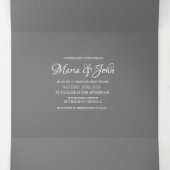 Invitation Trois Volets Mariage de la scène de neige des pins de Noël (Intérieur au milieu)