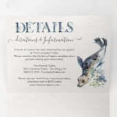 Invitation Trois Volets Mariage de la vie marine (Intérieur en premier)