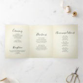 Invitation Trois Volets Mariage de l'Ouest des marguerites blanches et des (Intérieur)