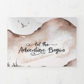 Invitation Trois Volets Mariage de montagne chaud (Page de couverture)