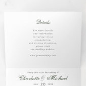 Invitation Trois Volets mariage de prairie fleur sauvage aquarelle (Intérieur en premier)