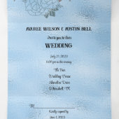 Invitation Trois Volets Mariage de style Marina Crystal Blue   (Intérieur au milieu)