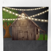 Invitation Trois Volets Mariage de tableau de bord Rustique de chaîne de f (Intérieur en premier)