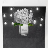 Invitation Trois Volets Mariage de voyants à cordes Mason Hydrangea Blanc (Intérieur en premier)