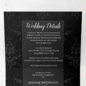 Invitation Trois Volets Mariage du soir glamour (Intérieur en premier)