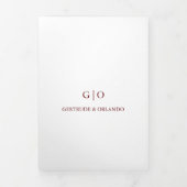 Invitation Trois Volets Mariage élégant classique en Bourgogne (Page de couverture)