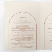 Invitation Trois Volets Mariage en ivoire Boho Arch (Intérieur en premier)