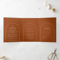 Mariage en terre cuite Boho Arch simple