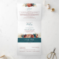 Mariage en terre cuite et bleu Turquoise élégant B